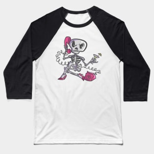 Lady skeleton 2 Baseball T-Shirt